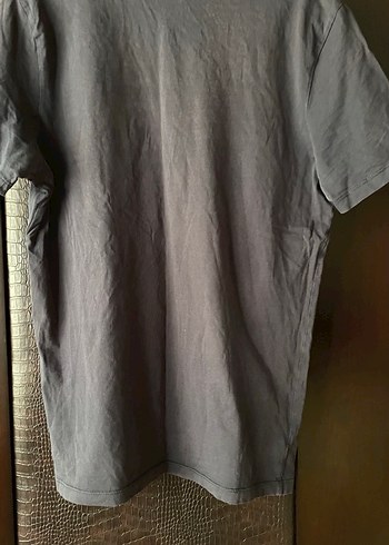 Gri Kısa Kollu Pamuklu Erkek Tişört - Görsel 5