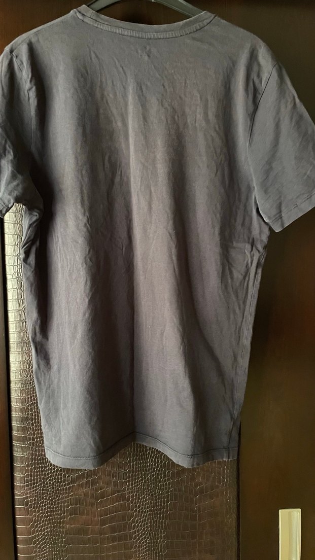 Gri Kısa Kollu Pamuklu Erkek Tişört - Görsel 5