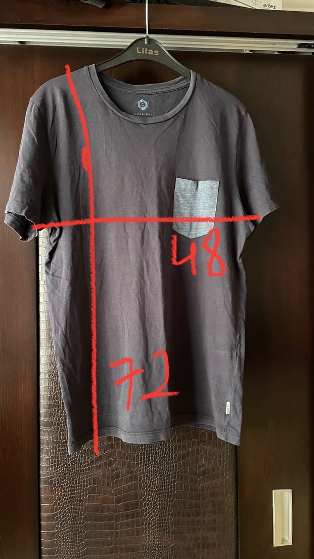 Gri Kısa Kollu Pamuklu Erkek Tişört - Görsel 2