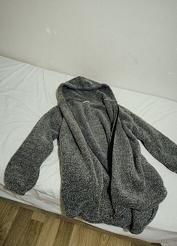 40 Beden grey teddy jacket| gri oyuncak ceket