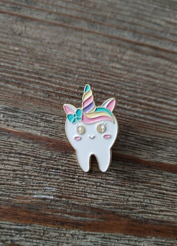  Beden Unicorn diş temalı broş rozet