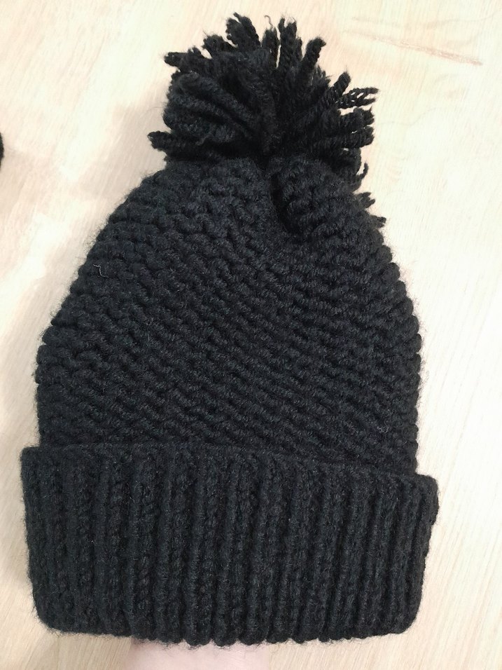 Siyah El Örgü Bere ve Boyunluk Seti - Görsel 2