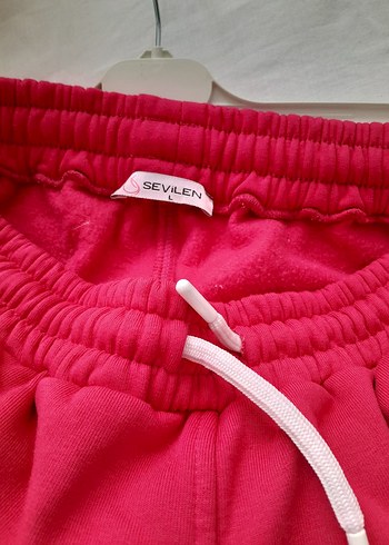 Kadın Kırmızı Rahat Kesim Eşofman Altı - Görsel 2