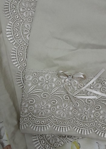 Nakışlı Bej yastık Kılıfı - Görsel 2