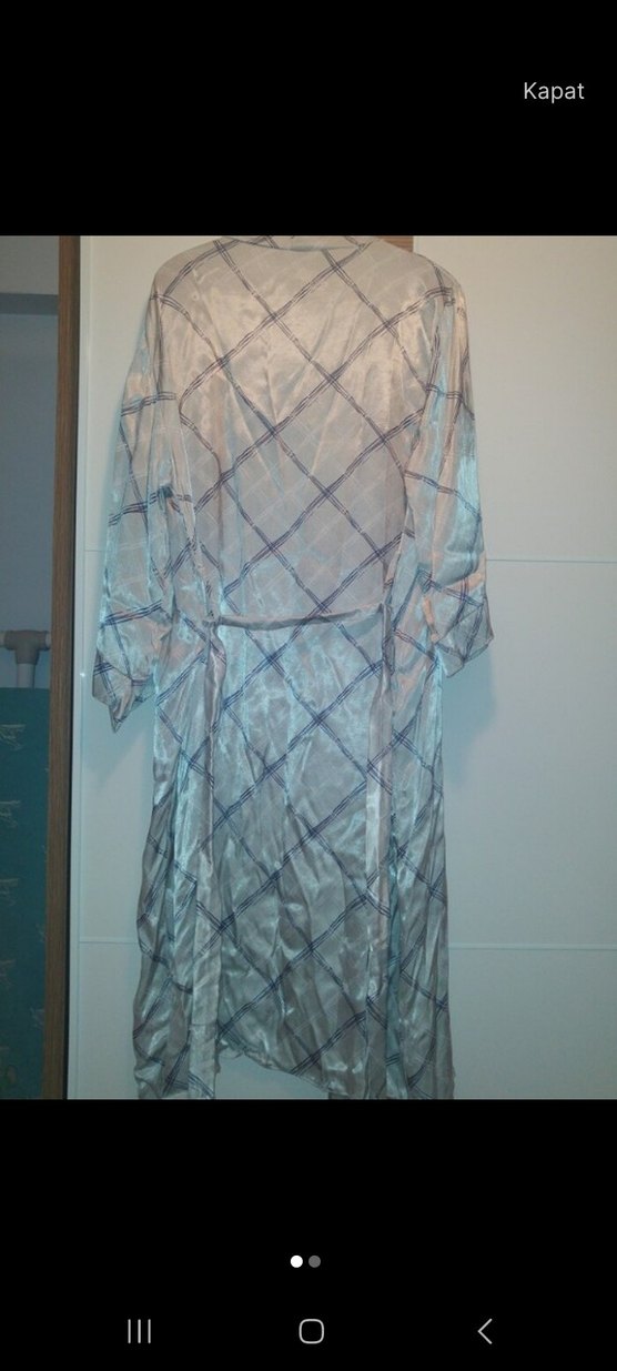 Bohem Gri Uzun Bağcıklı Kadın Sabahlık - Görsel 2