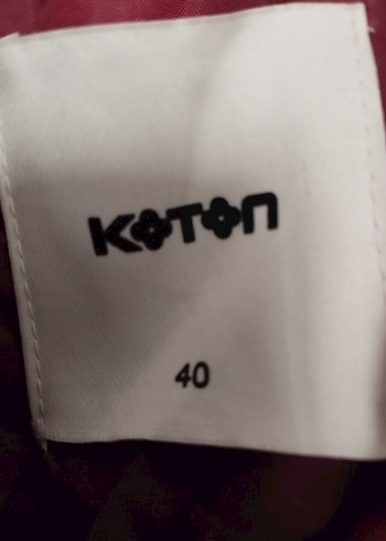 40 Beden Bordo Düğmeli Midi Kadın Mont