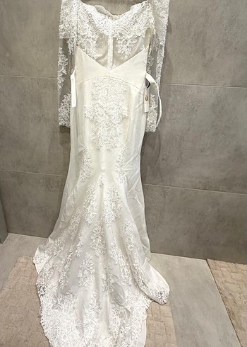 Balık model gelınlık dantel detaylı - Görsel 4