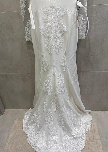 Balık model gelınlık dantel detaylı - Görsel 5