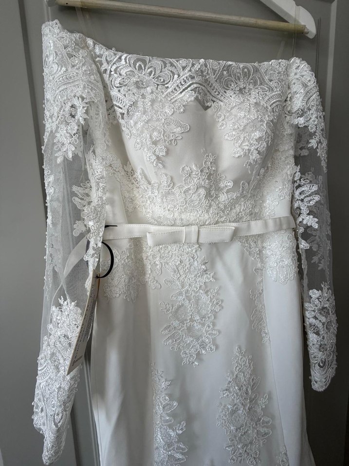 Balık model gelınlık dantel detaylı - Görsel 2