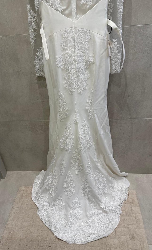 Balık model gelınlık dantel detaylı - Görsel 5