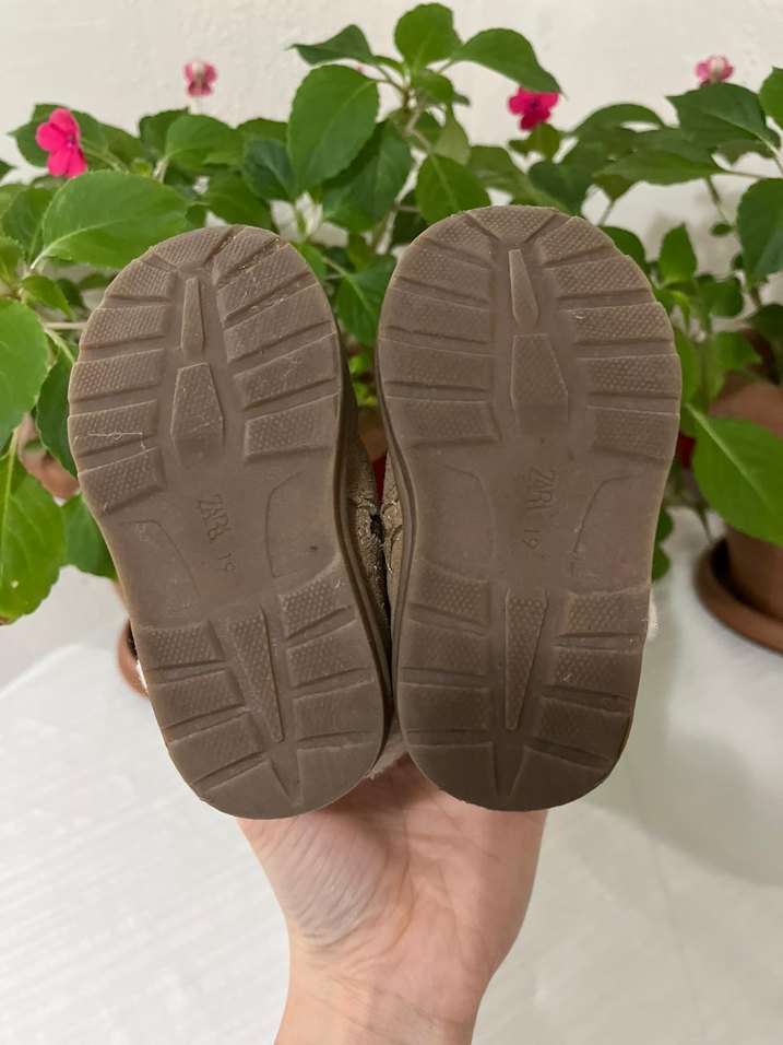 Kız Çocuk Bej Süet Kürklü Bot - Görsel 3