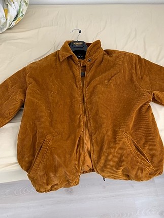 Zara L beden kadife şişme mont