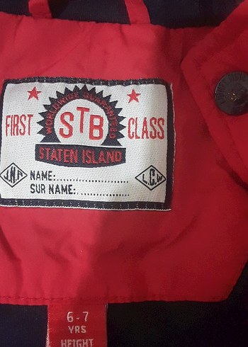 7 Yaş Beden kırmızı Renk erkek cocuk sisme yelek