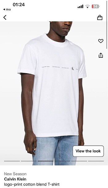 s Beden beyaz Renk Calvin Klein Tişört