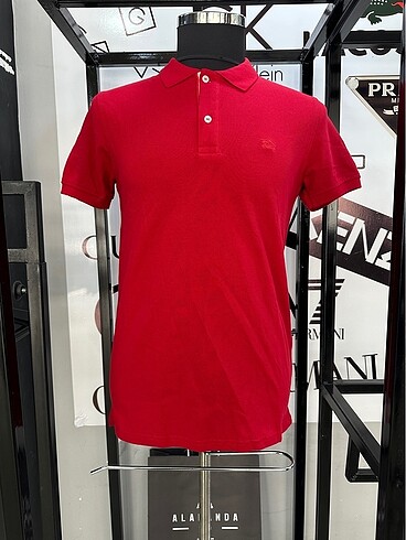 Burberry Kırmızı Renk Polo Yaka Tişört