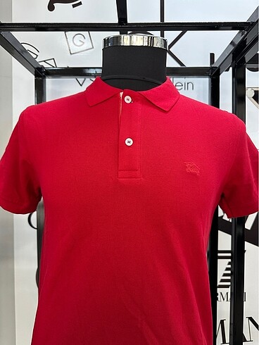 Burberry Burberry Kırmızı Renk Polo Yaka Tişört