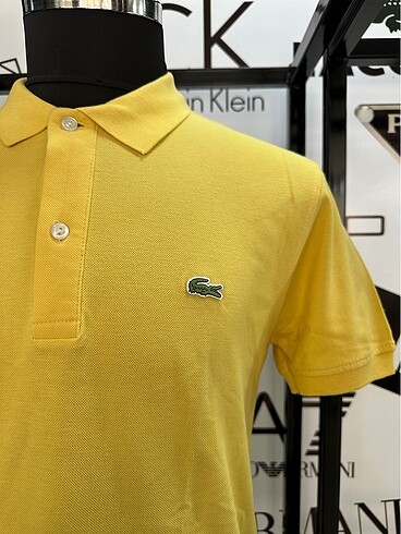 xl Beden Lacoste Sarı Renk Polo Yaka Tişört
