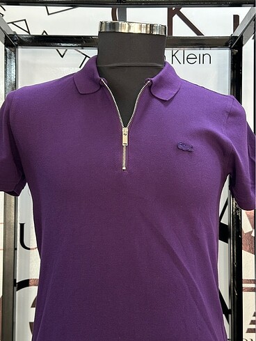 Lacoste Lacoste Fermuarlı Mor Renk Polo Yaka Tişört