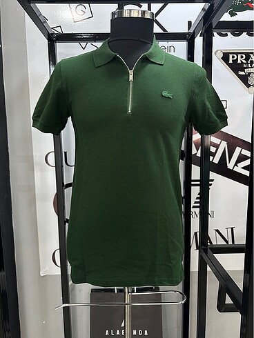 Lacoste Fermuarlı Yeşil Renk Tişört