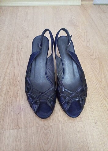 Togo Lacivert Topuklu Ayakkabı 