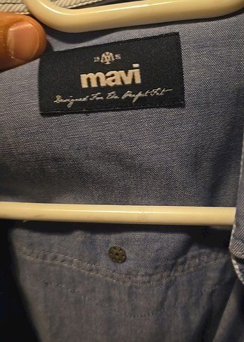 Gri Denim Erkek Gömlek - Mavi - Görsel 2