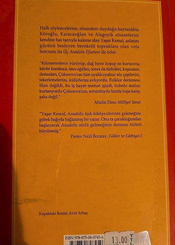 Yaşar Kemal - Üç Anadolu Efsanesi - Görsel 5