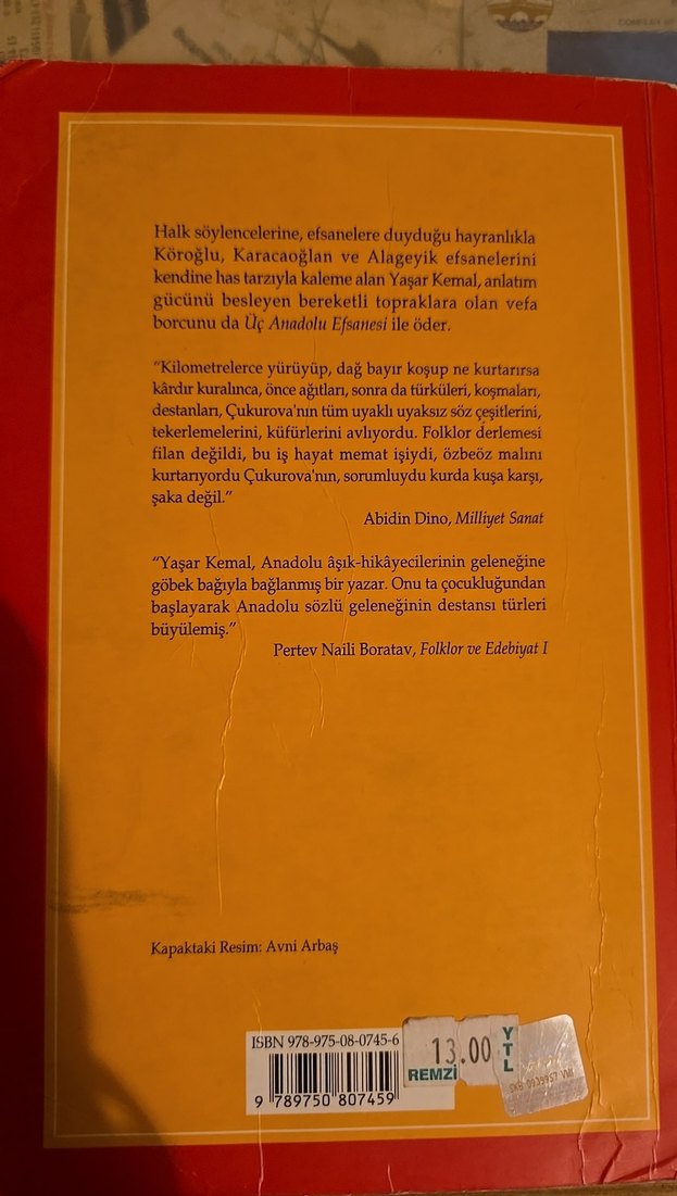 Yaşar Kemal - Üç Anadolu Efsanesi - Görsel 5