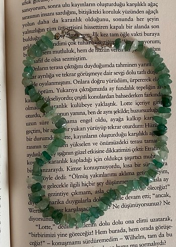 Yeşil doğaltaş Bohem Kolye