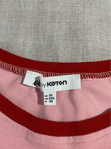 s Beden Koton pembe crop tişört