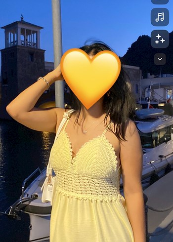 Trendyol & Milla Sarı V Yaka Midi Triko Elbise