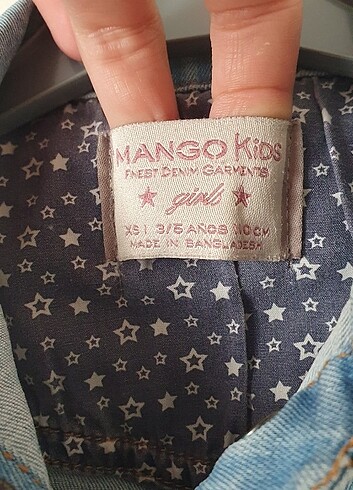 Mango Kids Kız çocuk denim yelek Mango kids 