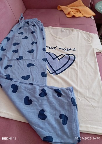 Diğer Baskılı Kısa Kollu Kadın Pijama Takımı
