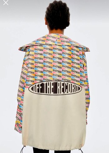 Nocturne Renkli Baskılı yağmurluk ceket - Görsel 2