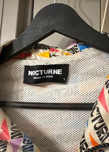 Nocturne Renkli Baskılı yağmurluk ceket - Görsel 5