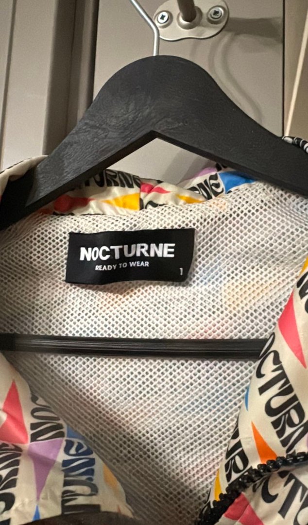 Nocturne Renkli Baskılı yağmurluk ceket - Görsel 5