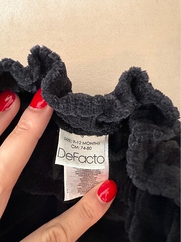 Defacto Kadife bebek sortu