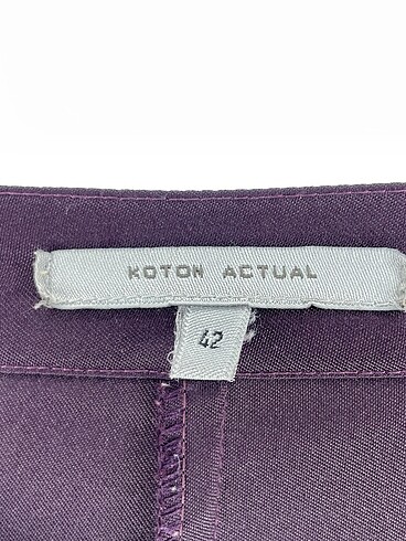 42 Beden mor Renk Koton Kumaş Pantolon %70 İndirimli.