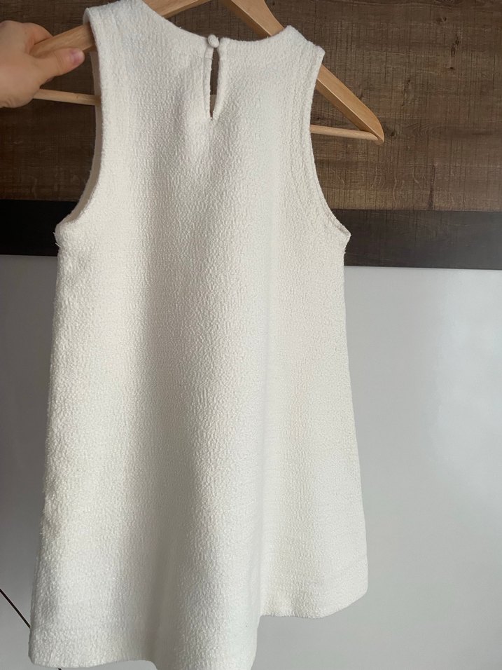 Zara Kırık Beyaz Kolsuz Elbise - Görsel 2