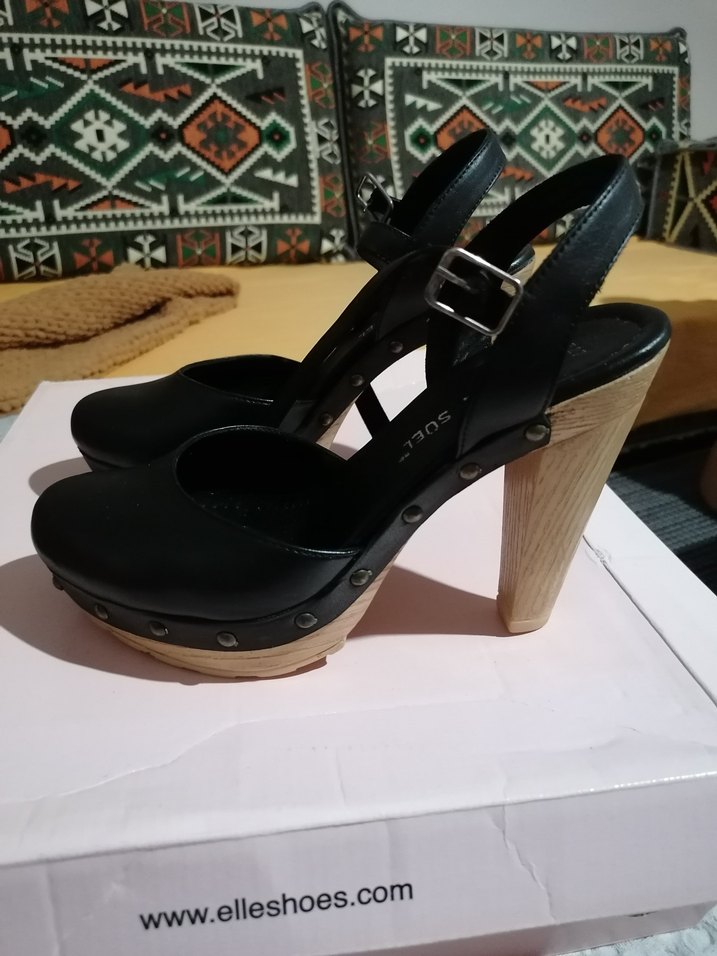 Kadın Siyah Platform Topuklu Ayakkabı - Görsel 2