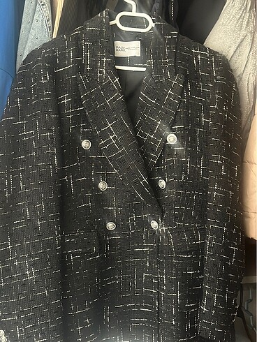 Kalın tüvit blazer ceket