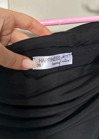 Siyah Drapeli Kayık Yaka Hamile Bluz - Görsel 2