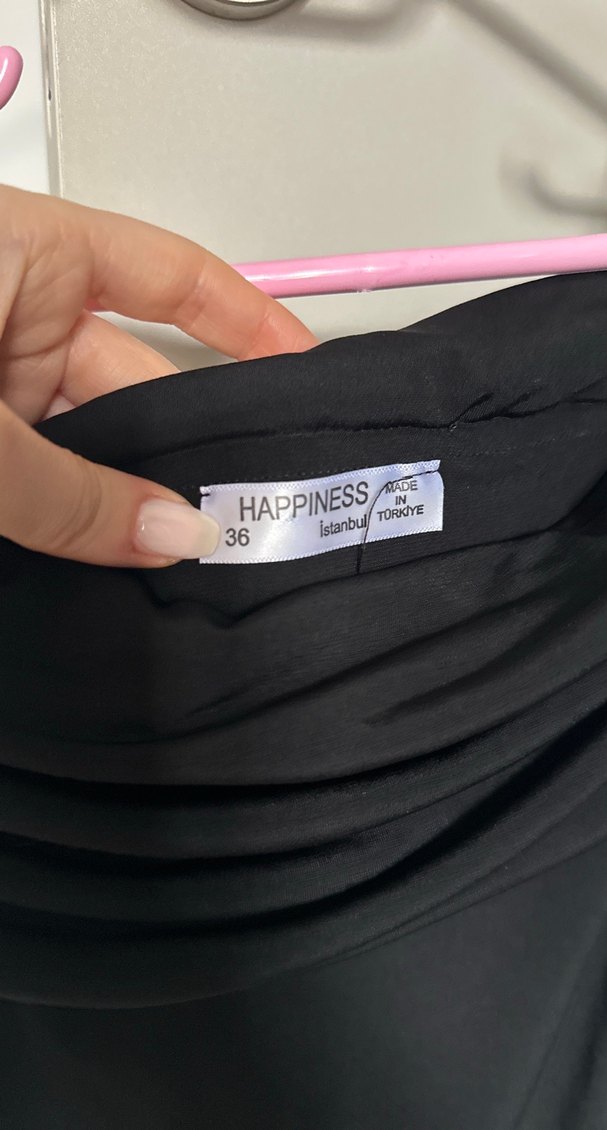 Siyah Drapeli Kayık Yaka Hamile Bluz - Görsel 2