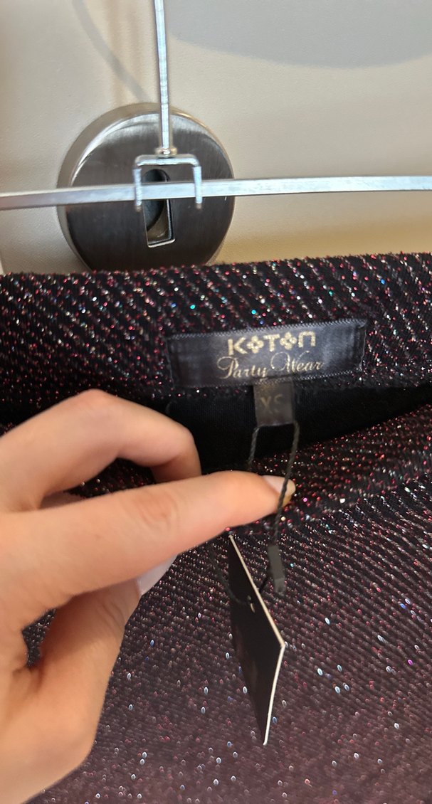 Bordo Midi Hamile Eteği Velcro Detaylı - Görsel 2