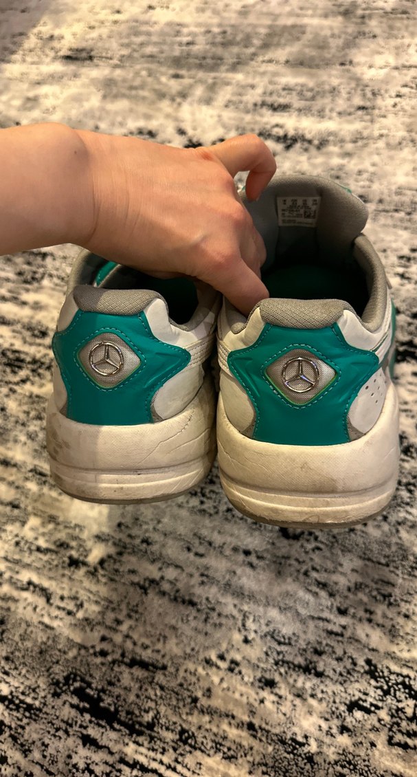 Beyaz Yeşil Puma Dolgu Topuk Spor Ayakkabı - Görsel 4