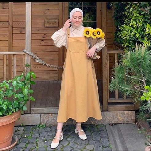 Balon kollu gömlek+etekli salopet