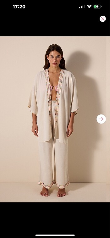 m Beden Stone Taş Rengi Kimono