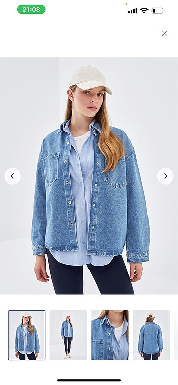 xxl Beden Oversize Kadın Jean Gömlek Ceket