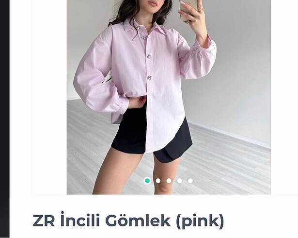 diğer Beden pembe Renk Zara İncili Gömlek