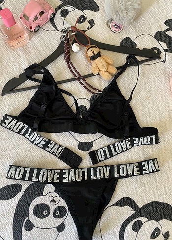 Siyah Mini Baskılı Spor Sütyen takımı - Görsel 4