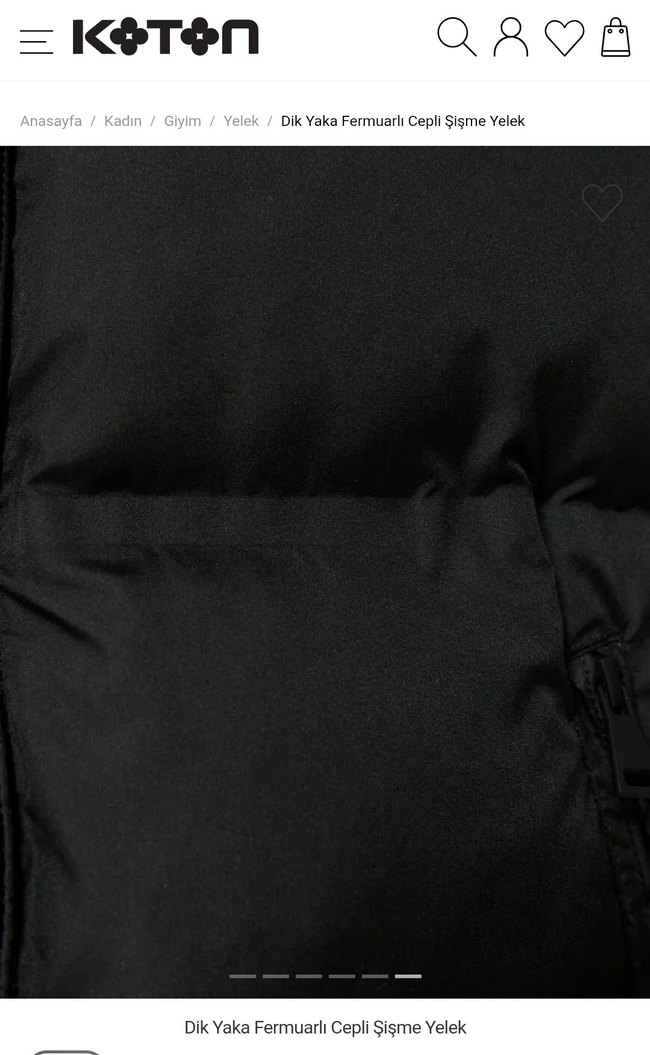 Siyah Dik Yaka Fermuarlı Şişme Yelek - Görsel 4